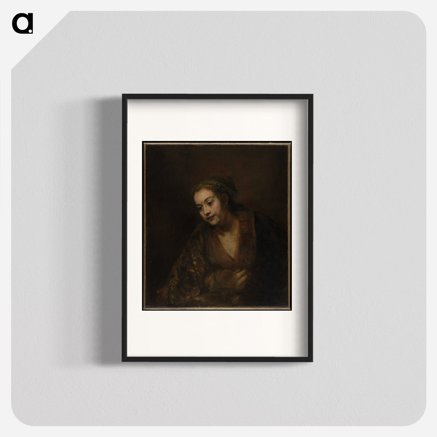 Hendrickje Stoffels by Rembrandt van Rijn Poster. - artgraph.